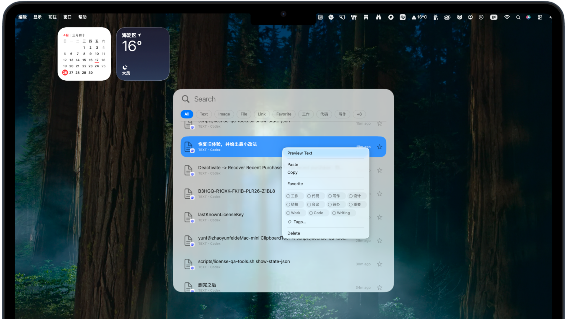 标签分类（真实应用截图）